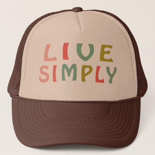 Live Eenvoudig — unieke Design Trucker Pet (Voorkant)