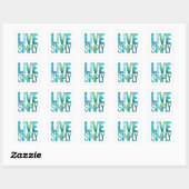 Live Eenvoudig Vierkante Sticker (Vel)