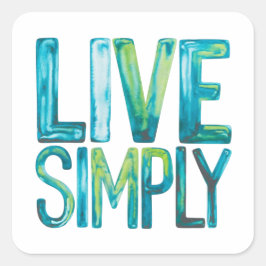Live Eenvoudig Vierkante Sticker