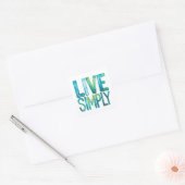 Live Eenvoudig Vierkante Sticker (Envelop)
