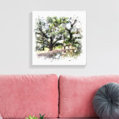 *~* Live eik New Orleans Living Oaks Art Painting Canvas Afdruk (Insitu (Woonkamer))