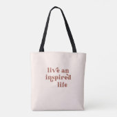 Live en geïnspireerd leven Terracotta Blush Tote Bag (Achterkant)