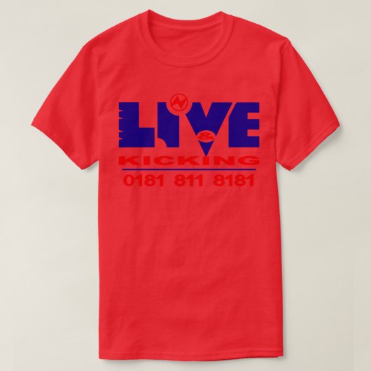 Live en Kicking Britse tv-Show T-shirt (Design voorkant)