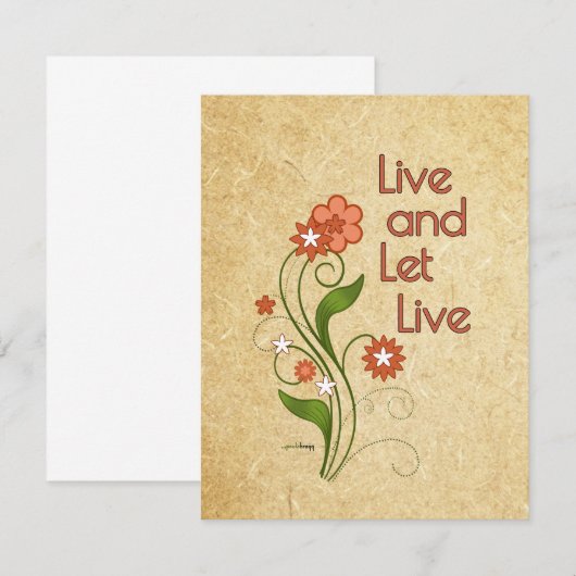 Live en laat live (12-stapprogramma's) kaart (Voorkant / Achterkant)