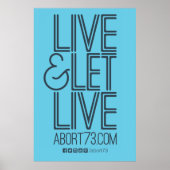 Live en laat live Poster (Abort73.com) (Voorkant)