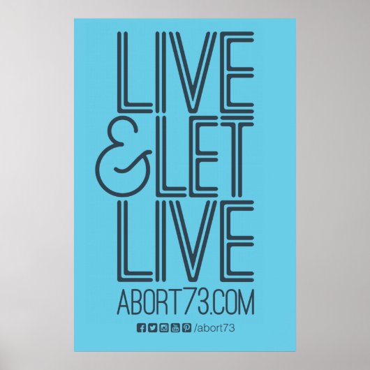 Live en laat live Poster (Abort73.com) (Voorkant)