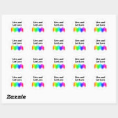 Live en Let Love Ronde Sticker (Vel)