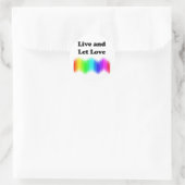 Live en Let Love Ronde Sticker (Tas)