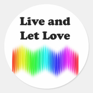 Live en Let Love Ronde Sticker