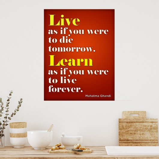 Live en meer weten poster (Keuken)