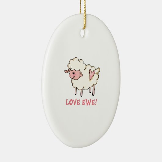 LIVE EWE KERAMISCH ORNAMENT (Rechts)