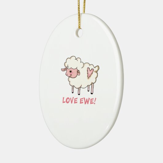 LIVE EWE KERAMISCH ORNAMENT (Links)
