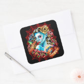 Live Fast, Die  door Carissa Roos Vierkante Sticker (Envelop)