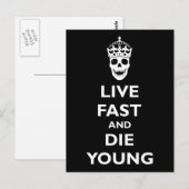 Live Fast & Die Young Briefkaart (Voorkant / Achterkant)