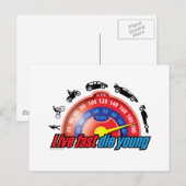 Live Fast Die Young Briefkaart (Voorkant / Achterkant)