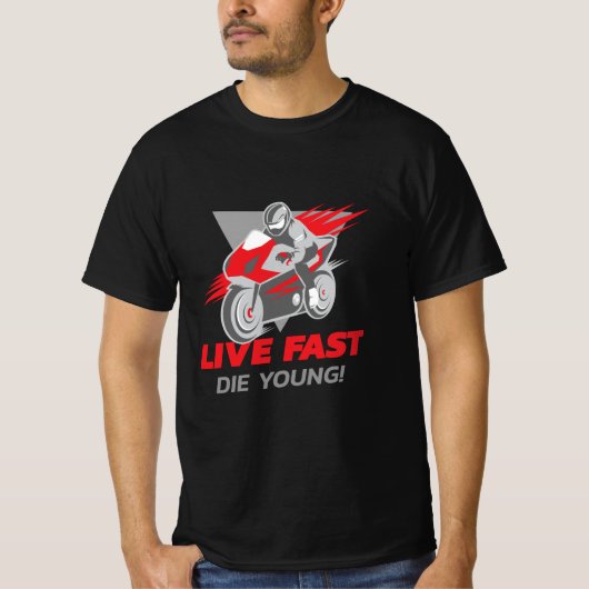 Live Fast, Die Young! F1 | Vervoer | Moto-gp T-shirt (Voorkant)