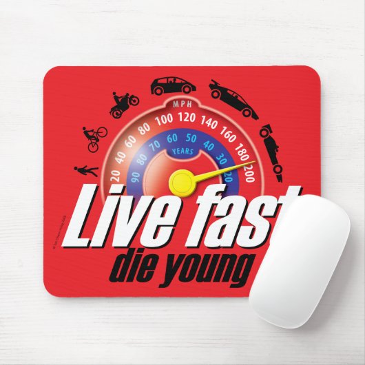 Live Fast Die Young Muismat (Met muis)