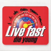 Live Fast Die Young Muismat (Voorkant)