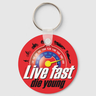 Live Fast Die Young Sleutelhanger