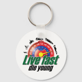 Live Fast Die Young Sleutelhanger