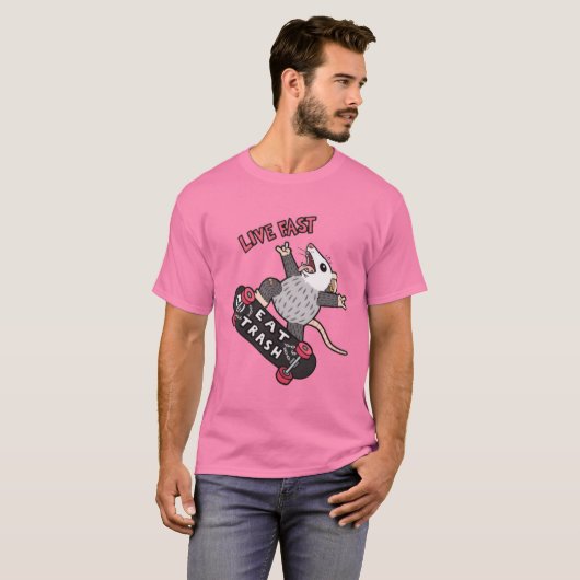 Live Fast Eat Trash T-shirt (Voorkant volledig)