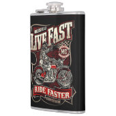 Live Fast Ride Sneller Heupfles (Links)