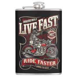 Live Fast Ride Sneller Heupfles