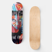 live fast skateboard (Voorkant)