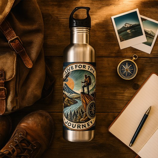 "Live for the Journey" Adventure Waterfles Waterfles