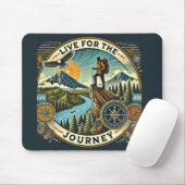 Live For The Journey beroemd gemaakt door Mousepad Muismat (Met muis)