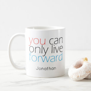 Live Forward Citaat Motivatie met Typografie Koffiemok