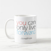 Live Forward | Citaat Motivatie met Typografie Koffiemok (Links)