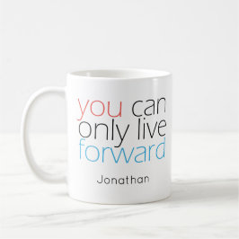 Live Forward | Citaat Motivatie met Typografie Koffiemok