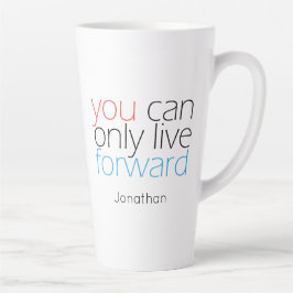 Live Forward | Citaat voor motivatie met Typografi Latte Mok