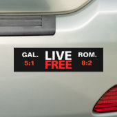 Live Free Christelijk Bumpersticker (Op auto)