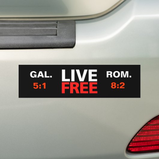 Live Free Christelijk Bumpersticker (Op auto)