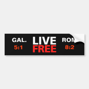 Live Free Christelijk Bumpersticker
