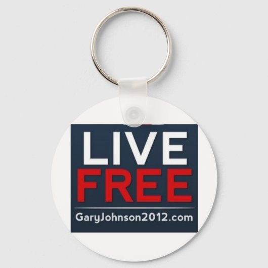 Live Free Gary Johnson voor President 2012 Sleutelhanger (Voorkant)