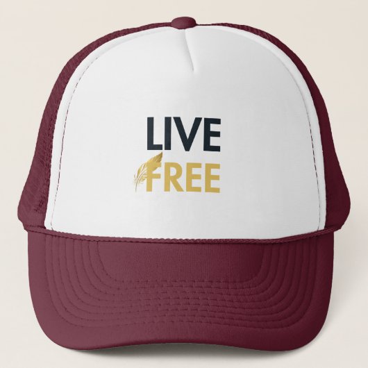 Live Free Hoed | AMAR Prints Trucker Pet (Voorkant)