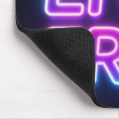 Live Free Neon Typografie Muismat (Hoek)