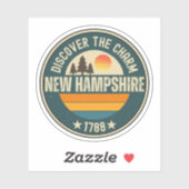 Live Free NH - Granite State Geschenk Sticker (Vel)