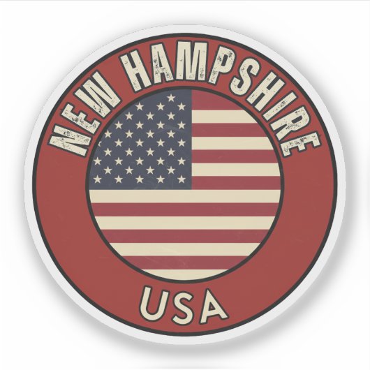 Live Free NH - Granite State Gift  Sticker (Voorkant)
