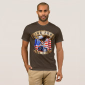 Live Free of Die, Motorcycle Patriot, Eagle T-shirt (Voorkant volledig)