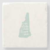 Live Free of Die New Hampshire State Motto Stenen Onderzetter (Voorkant)