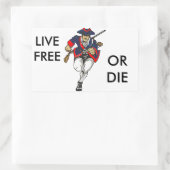 LIVE FREE OF DIE Rechthoekige Stickers (4) (Tas)