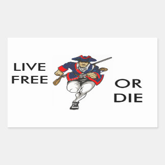 LIVE FREE OF DIE Rechthoekige Stickers (4)