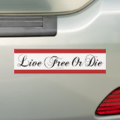 Live Free or Die bumpersticker (Op auto)