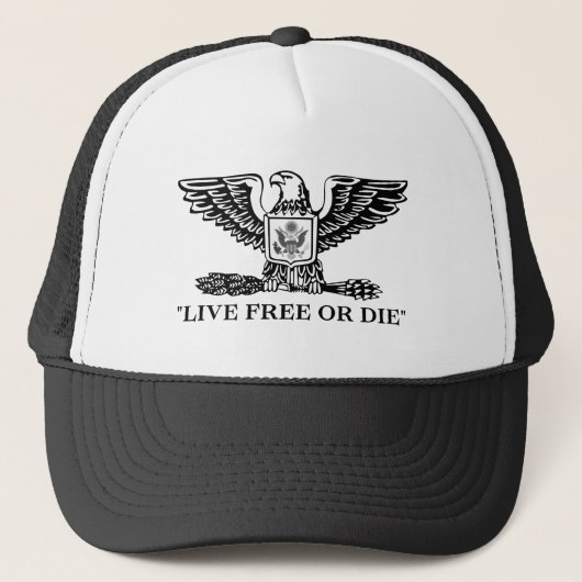 Live Free or Die Eagle  Trucker Pet (Voorkant)