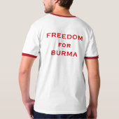 Live Free or Die - Vrijheid voor Birma T-shirt (Achterkant volledig)