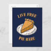 Live Free Pie Hard Briefkaart (Voorkant / Achterkant)